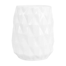 Low faceted vase